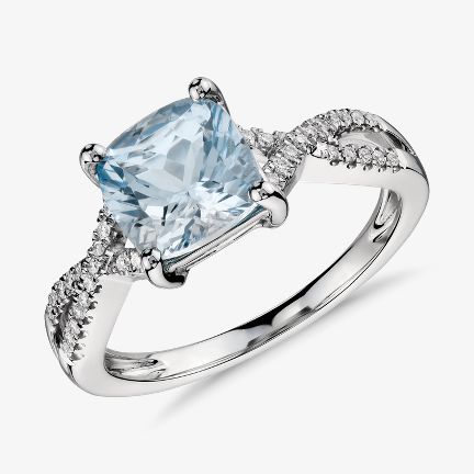 Aquamarine Engagement Ring