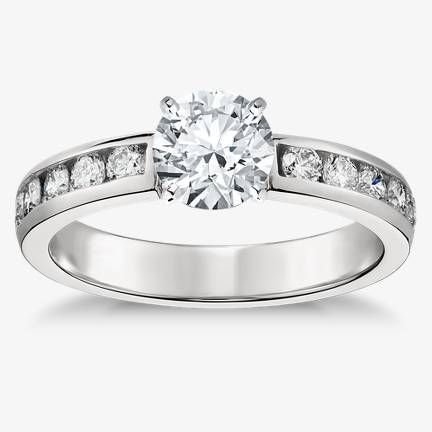 Channel Set Engagement Ring