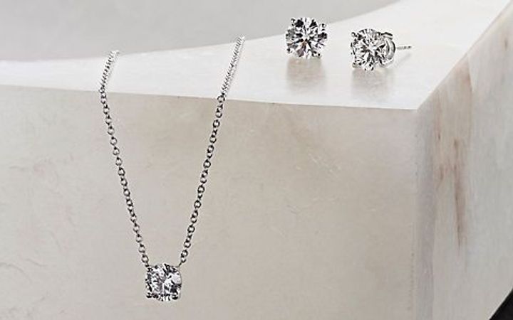 Prest Diamond Solitaire Pendants