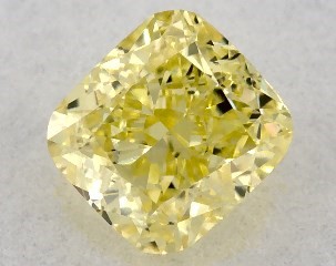 0.35 Carat Fancy Yellow-VS2 Cushion Modified Cut Diamond