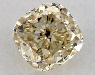 0.64 Carat Fancy Yellow-SI2 Cushion Modified Cut Diamond