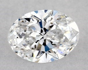 Lab-Created 0.70 Carat D-SI2 Oval Cut Diamond