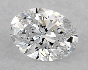 Lab-Created 0.70 Carat D-SI2 Oval Cut Diamond