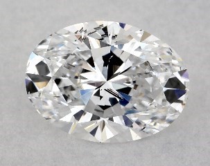 Lab-Created 0.74 Carat D-SI2 Oval Cut Diamond