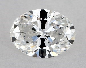 Lab-Created 0.74 Carat D-VS1 Oval Cut Diamond