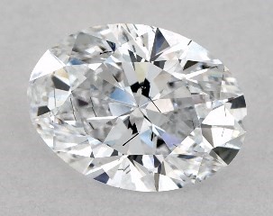 Lab-Created 0.74 Carat D-SI2 Oval Cut Diamond