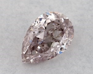 0.30 Carat Fancy Brownish Pink-SI2 Pear Shaped Diamond