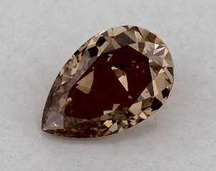 0.53 Carat Fancy Orange Brown-VS2 Pear Shaped Diamond