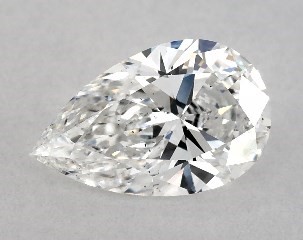 Lab-Created 0.72 Carat E-SI1 Pear Shaped Diamond