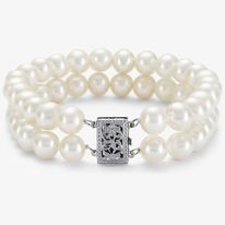 Freshwater Cultured Pearl Bolo Bracelet in Sterling Silver