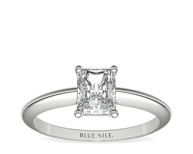 Let your diamond shine brilliantly in this classic platinum four-prong solitaire engagement ring. The slim silhouette and polished finish exemplify timeless style. Select from a variety of diamond shapes to create the perfect classic solitaire engagement ring for you.