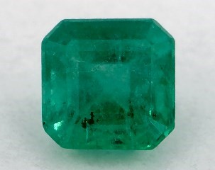 This 0.73 Asscher Green Emerald is sold exclusively by Blue Nile 