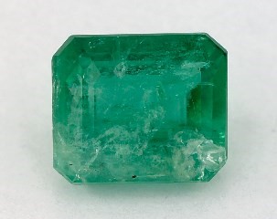 This 1.25 Emerald Green Emerald is sold exclusively by Blue Nile 