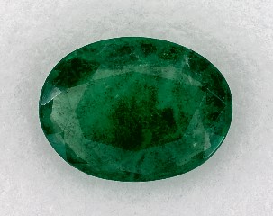 This 0.88 Oval Green Emerald is sold exclusively by Blue Nile 