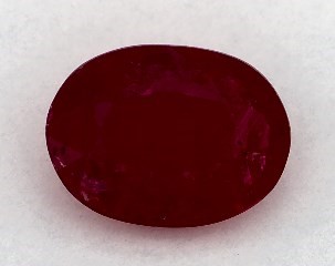 This 1.23 Oval Ruby is sold exclusively by Blue Nile 