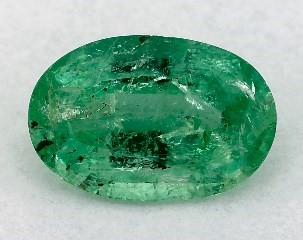 This 1.36 Oval Green Emerald is sold exclusively by Blue Nile 