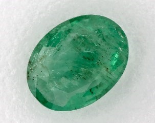 This 1.45 Oval Green Emerald is sold exclusively by Blue Nile 