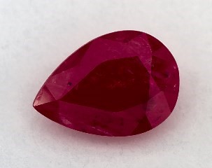 This 0.78 Pear Ruby is sold exclusively by Blue Nile 