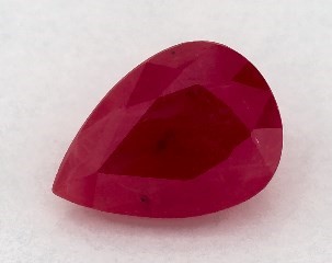 This 0.88 Pear Ruby is sold exclusively by Blue Nile 