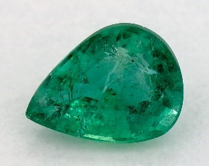 This 0.94 Pear Green Emerald is sold exclusively by Blue Nile 