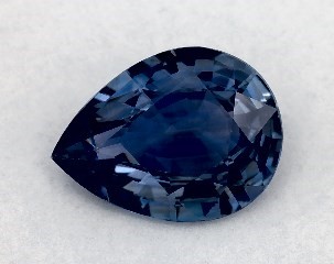 This 1.03 Pear Blue Sapphire is sold exclusively by Blue Nile 