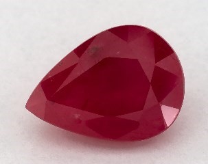 This 1.07 Pear Ruby is sold exclusively by Blue Nile 