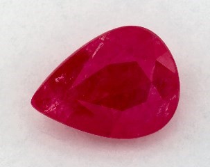 This 1.10 Pear Ruby is sold exclusively by Blue Nile 