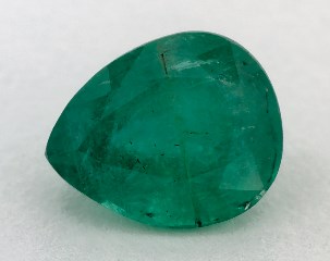 This 1.17 Pear Green Emerald is sold exclusively by Blue Nile 