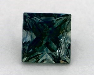 This 0.71 Princess Green Sapphire is sold exclusively by Blue Nile 