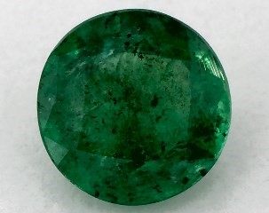 This 0.73 Round Green Emerald is sold exclusively by Blue Nile 