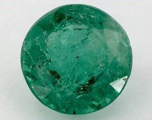 This 0.76 Round Green Emerald is sold exclusively by Blue Nile 