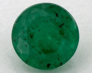 This 0.85 Round Green Emerald is sold exclusively by Blue Nile 