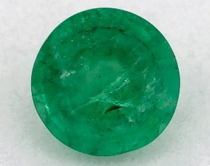 This 0.86 Round Green Emerald is sold exclusively by Blue Nile 