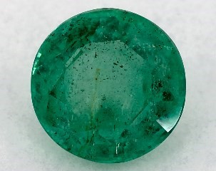 This 1.13 Round Green Emerald is sold exclusively by Blue Nile 