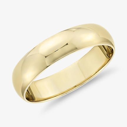 Men's Yellow Gold Wedding Bands