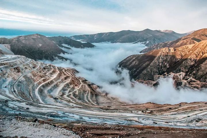 Mountains and a mining quarry