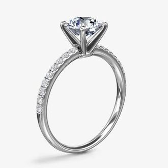 Pave engagement ring