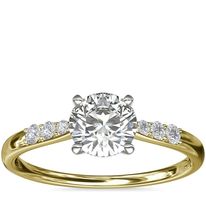 Petite Diamond Engagement Ring in 14k Yellow Gold (1/10 ct. tw.)