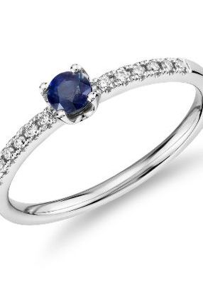 Petite Sapphire Stacking Diamond Ring